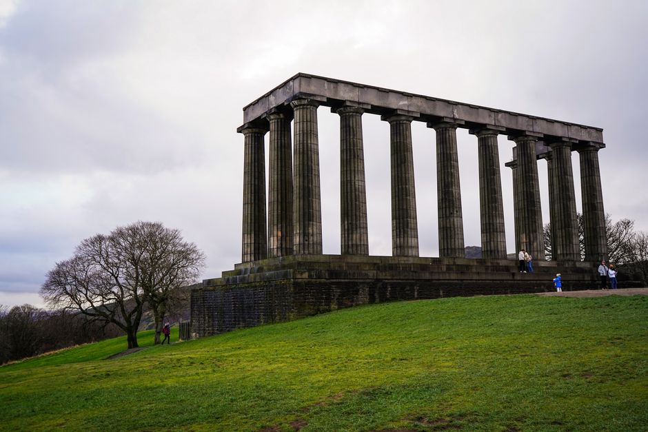 Image of the National Monument of Scotland on Calton Hill, Edinburgh.