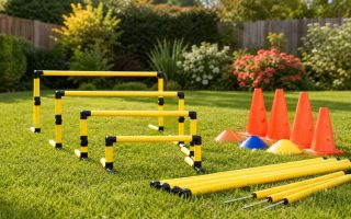 BlueChase Ocean Bramble Speed & Agility Hurdles Set Review: 3 Heights, 12 Cones & 6 Poles for Kids Training
