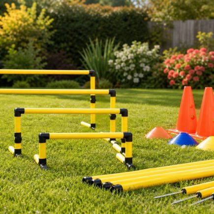 BlueChase Ocean Bramble Speed & Agility Hurdles Set Review: 3 Heights, 12 Cones & 6 Poles for Kids Training