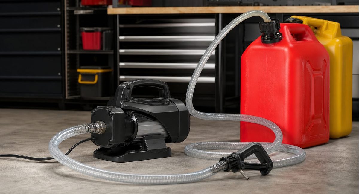 TINRIEF Automatic Fuel Transfer Pump Review: Auto Stop Sensor & 3 Can Adapters for Safe, Fast Gas Pumping