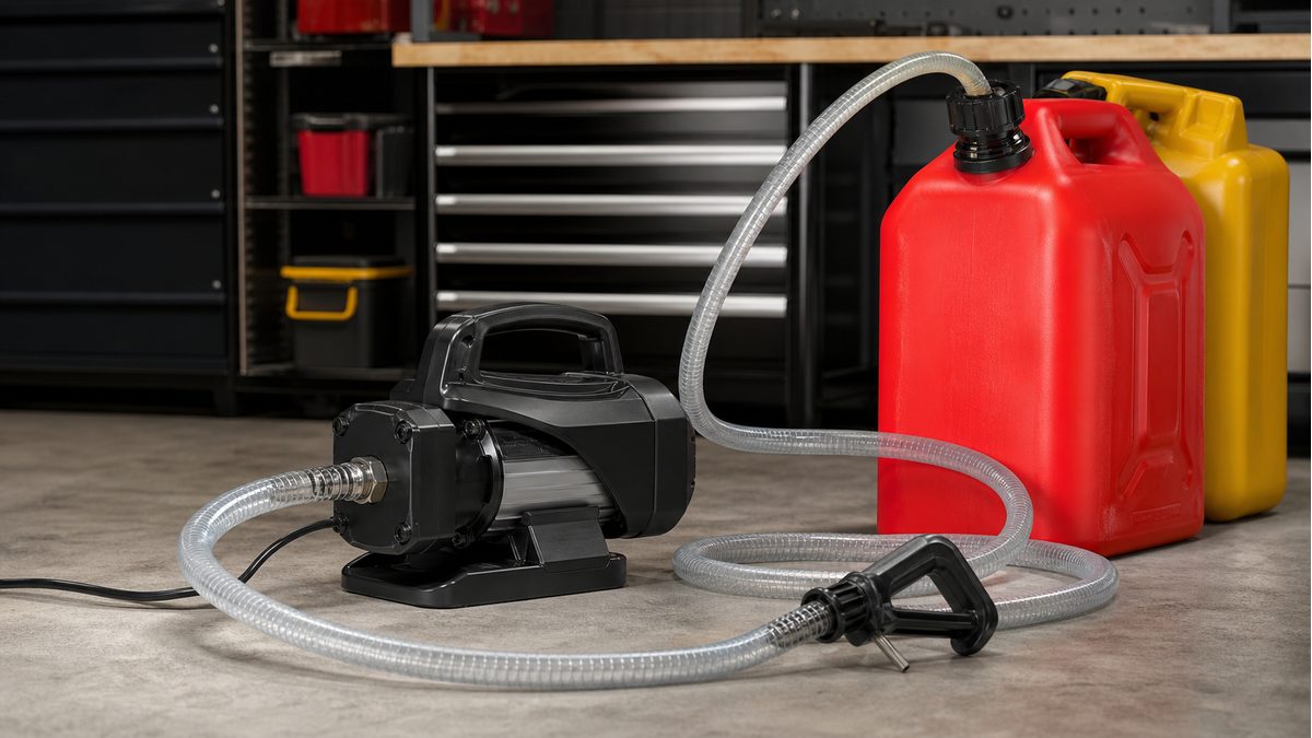 TINRIEF Automatic Fuel Transfer Pump Review: Auto Stop Sensor & 3 Can Adapters for Safe, Fast Gas Pumping