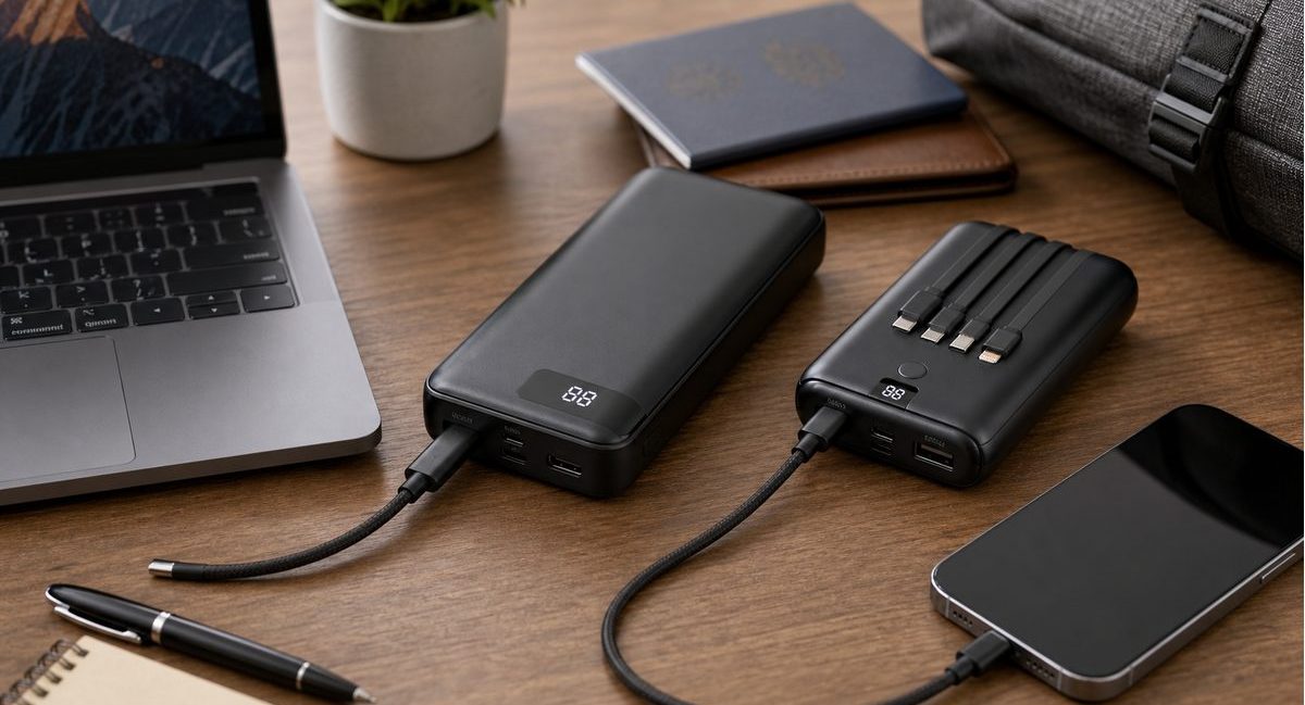 NUSYDDY Portable Charger Review: 12000mAh 22.5W Fast Charging Power Bank with Built-in Cables and Wall Plug for Travel